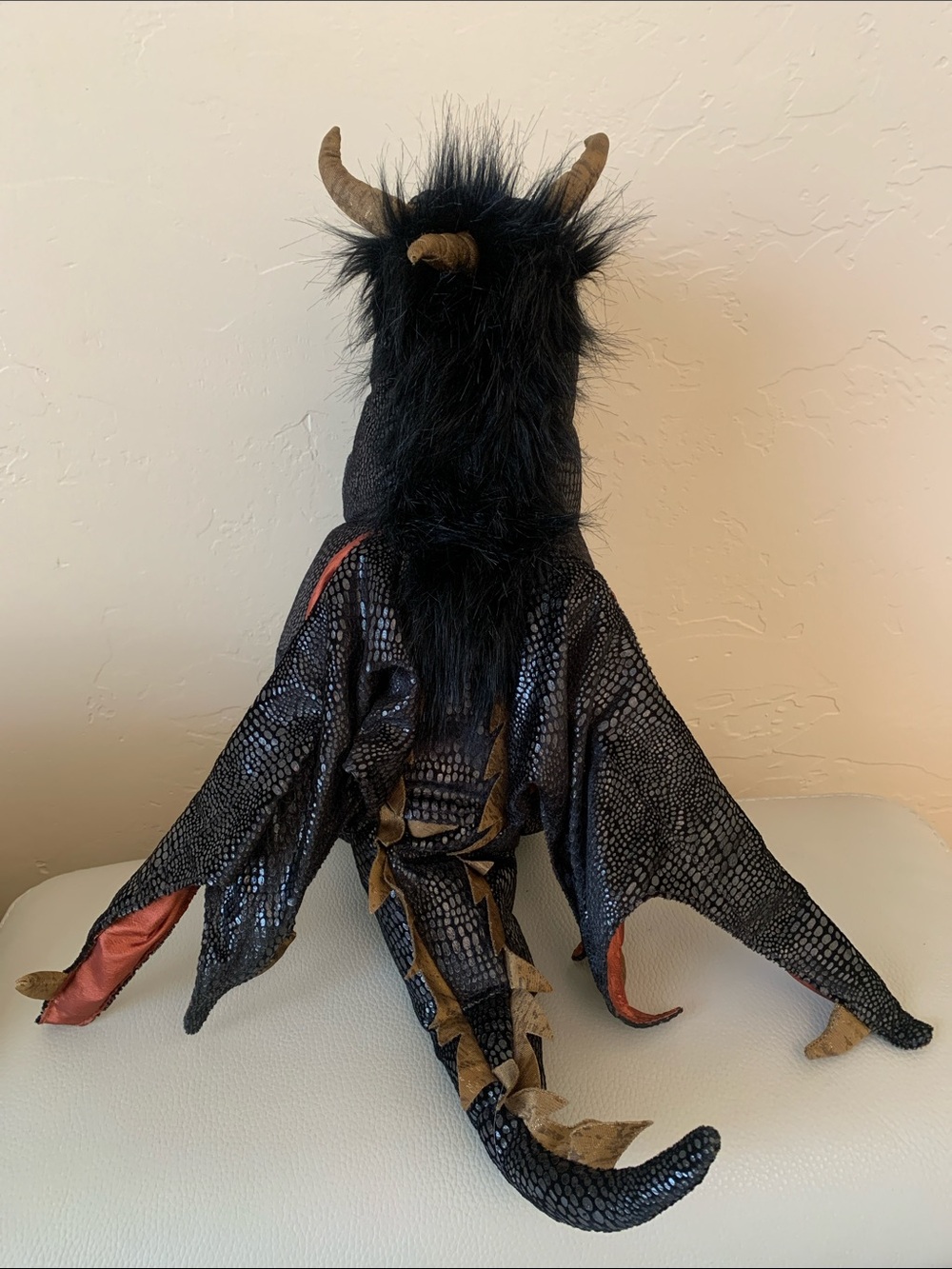 Folkmanis Black Dragon Hand Puppet 18” Pretend Play Fantasy Stuffed - Picture 5 of 10